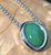 18mm Genuine Natural Nephrite Jade Cabochon Pendant on Stainless Steel Necklace