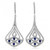 14K White Gold Precious Sapphire and 1.09 ctw Diamond Bell Drop Fashion Earrings