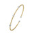 Image of Charles Garnier 2mm Two-Tone Sterling Silver Mesh Cuff Bracelet w/ 3 CZ Stations