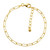 Image of Charles Garnier 6.75"+1.25" 3mm Gold-plated Sterling Silver Diamond-Cut Paperclip Chain Bracelet