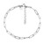 Charles Garnier 6.75"+1.25" 3mm Sterling Silver Paperclip Chain Bracelet