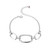 Image of ELLE 6.5"+1.5" Sterling Silver "Allure" Bracelet On Oval Rolo Chain