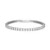 ELLE 6.75 inch 3mm Sterling Silver Stardust CZ Bracelet