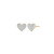 Charles Garnier 14k Yellow Gold 1/8 ctw. Diamond Heart Stud Earrings