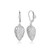 ELLE Sterling Silver Glimmer Teardeop CZ Leverback Drop Earrings