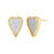 Image of ELLE Sterling Silver "Long Love" Two-Tone CZ Heart Stud Earrings