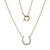 Charles Garnier 18" 14k Yellow Gold Rope Chain Necklace with 1/10 ctw. Diamond Horseshoe Pendant