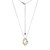 Image of ELLE 17"+3" Sterling Silver Cable Chain Necklace w/ "Armour" Gold-Plated Sterling Silver Heart Pendant w/ Genuine Cultured Freshwater Pearl
