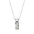 Image of ELLE 17"+3" Sterling Silver "Captivate" CZ Elongated Pendant On Rolo Chain Necklace