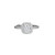 ELLE Sterling Silver "Radiance" Cushion-cut CZ Halo Ring