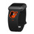 Image of Game Time Baltimore Orioles Silicone Sport Watch Band Compatible with Apple Watch - Black