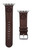 Image of Game Time Texas Rangers Leather Band Compatible with Apple Watch Brown