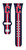 Image of Game Time Cleveland Guardians HD Watch Band Compatible with Apple Watch - Stripes