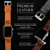 Game Time New York Giants Leather Band Compatible with Apple Watch Black
