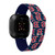 Image of Game Time Boston Red Sox HD Watch Band Compatible with Fitbit Versa 3 and Sense - Repeating