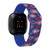 Image of Game Time Chicago Cubs HD Watch Band Compatible with Fitbit Versa 3 and Sense - Repeating with Text