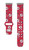 Image of Game Time Los Angeles Angels HD Watch Band Compatible with Fitbit Versa 3 and Sense - Repeating with Text