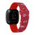 Image of Game Time St Louis Cardinals HD Watch Band Compatible with Fitbit Versa 3 and Sense - Repeating with Text
