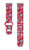 Image of Game Time Washington Nationals HD Watch Band Compatible with Fitbit Versa 3 and Sense - Repeating with Text