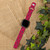 Image of Game Time Arizona Cardinals HD Watch Band Compatible with Fitbit Versa 3 and Sense - Red Repeating Pattern