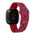 Image of Game Time Arizona Cardinals HD Watch Band Compatible with Fitbit Versa 3 and Sense - Red Repeating Pattern