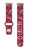 Game Time Arizona Cardinals HD Watch Band Compatible with Fitbit Versa 3 and Sense - Red Repeating with Text