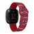 Image of Game Time Arizona Cardinals HD Watch Band Compatible with Fitbit Versa 3 and Sense - Red Repeating with Text