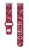 Image of Game Time Arizona Cardinals HD Watch Band Compatible with Fitbit Versa 3 and Sense - Red Repeating with Text