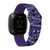 Image of Game Time Baltimore Ravens HD Watch Band Compatible with Fitbit Versa 3 and Sense - Repeating with Text