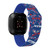 Image of Game Time Buffalo Bills HD Watch Band Compatible with Fitbit Versa 3 and Sense - Repeating with Text
