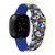 Image of Game Time Los Angeles Rams HD Watch Band Compatible with Fitbit Versa 3 and Sense - Repeating with Text