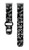Image of Game Time Las Vegas Raiders HD Watch Band Compatible with Fitbit Versa 3 and Sense - Repeating with Text