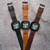 Image of Game Time Green Bay Packers Leather Watch Band Compatible with Fitbit Versa 3 and Sense Tan