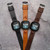 Image of Game Time Houston Texans Leather Watch Band Compatible with Fitbit Versa 3 and Sense Tan
