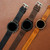 Image of Game Time Las Vegas Raiders Leather Quick Change Watch Band Brown