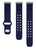 Image of Game Time Cleveland Guardians Engraved Silicone Watch Band Compatible with Fitbit Versa 3 and Sense (Navy)
