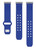 Image of Game Time Texas Rangers Engraved Silicone Watch Band Compatible with Fitbit Versa 3 and Sense (Blue)