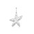 Ania Haie Sparkle Flower Charm Rhodium-Plated Sterling Silver