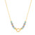 Ania Haie 17"+2" Amazonite and Lab-Created Blue Agate Charm Connector Necklace Gold-Plated Sterling Silver