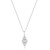 Ania Haie 18"+2" Simulated Pearl Geometric Pendant Necklace Rhodium-Plated Sterling Silver