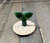 Genuine Solid Nephrite Jade Whale Tail Carving on Wood Base