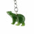 35mm Natural Untreated Nephrite Jade Carved Polar Bear Keychain
