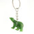 35mm Natural Untreated Nephrite Jade Carved Polar Bear Keychain