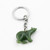 35mm Natural Untreated Nephrite Jade Carved Polar Bear Keychain