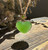 18K Yellow Gold & AAA Apple Green Siberian Nephrite Jade Heart Pendant