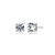 6mm Mens Rhodium-Plated Sterling Silver w/ Lab-Created White Sapphire Stud Earrings