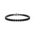 8.5 inch 5mm Mens Sterling Silver Black-Coated Bracelet w/ Genuine Black Sapphire