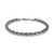 Additional view of 8.5 inch Mens Rhodium-Plated Sterling Silver Italian Silk Rope Chain Bracelet
