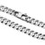 Additional view of 8.5 inch Mens Brushed Gun Metal Sterling Silver Italian Curb Chain Bracelet