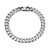 8.5 inch Mens Brushed Gun Metal Sterling Silver Italian Curb Chain Bracelet
